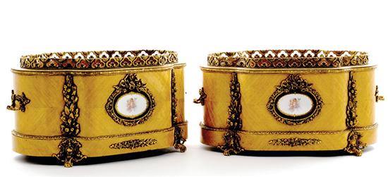 Pair Continental gilt bronze mounted 135b7c