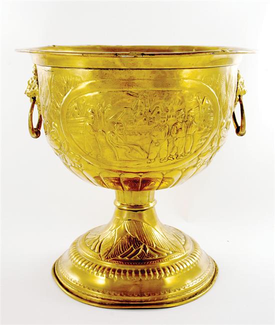 Dutch brass jardiniere early 19th