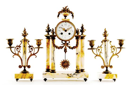 French marble and bronze clock 135bb9