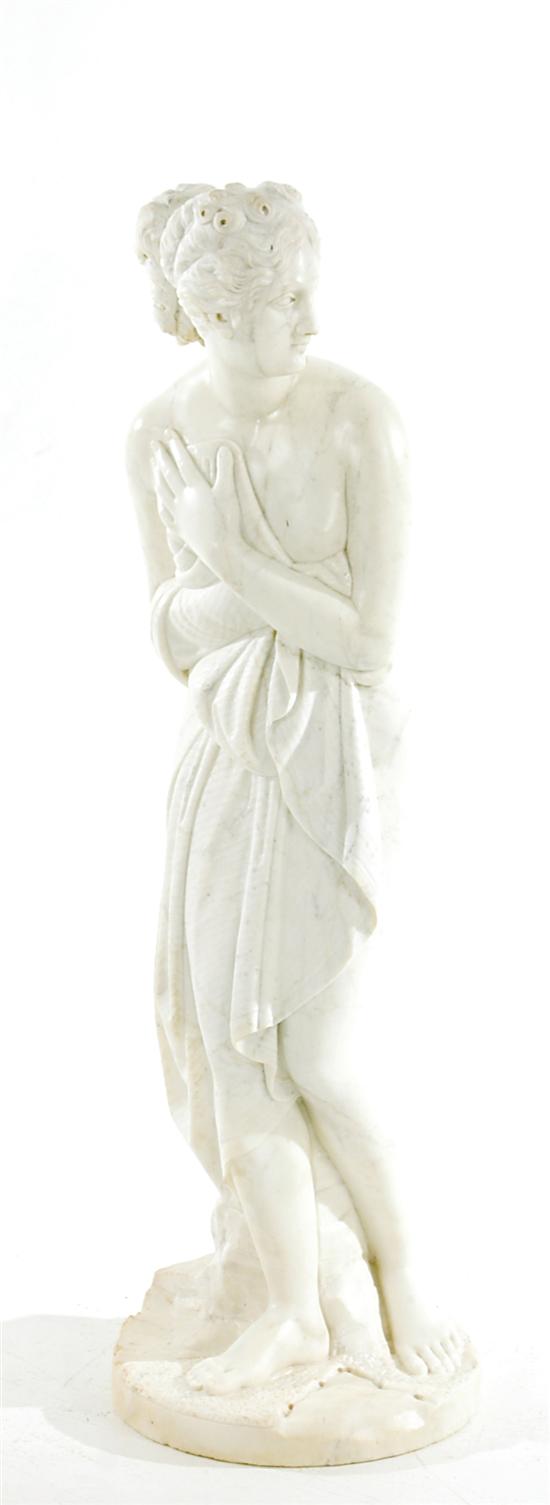 Continental carved marble figure 135bc0