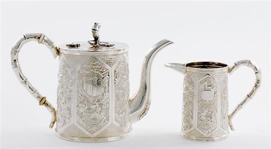 Chinese Export silver coffeepot 135bed