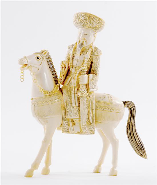 Chinese carved ivory horseman first 135bf4