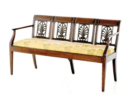 Continental carved walnut settee 135bff