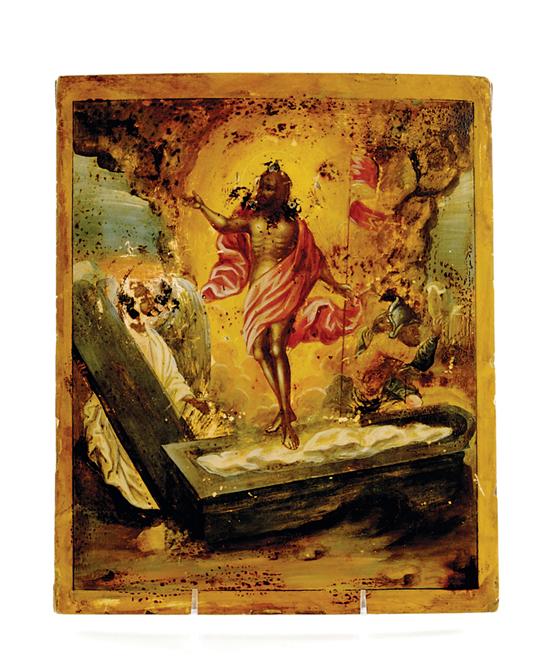 Russian Icon (19th century) THE RESURRECTION