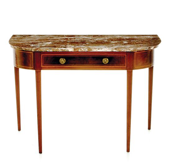 English marbletop inlaid mahogany 135c3d