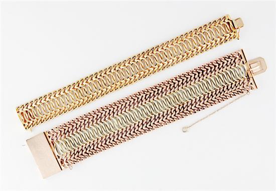 Flexible multi-color gold cuff