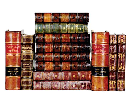 Fine leatherbound books Biographies 135c53