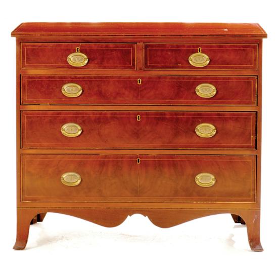 George III style inlaid mahogany