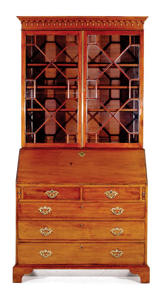 Georgian mahogany secretary bookcase