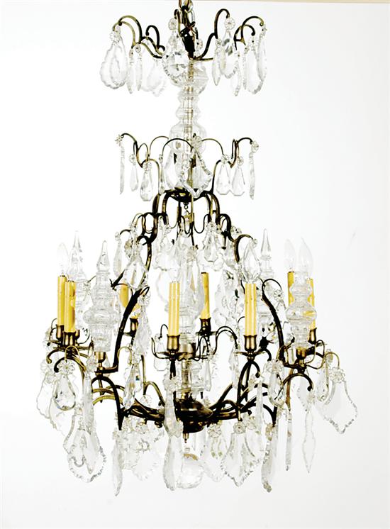 French eight light chandelier first