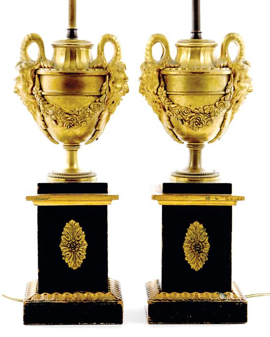 Pair French Neoclassical gilt bronze 135c7c