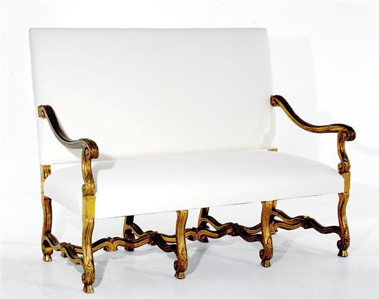 Continental giltwood high-back