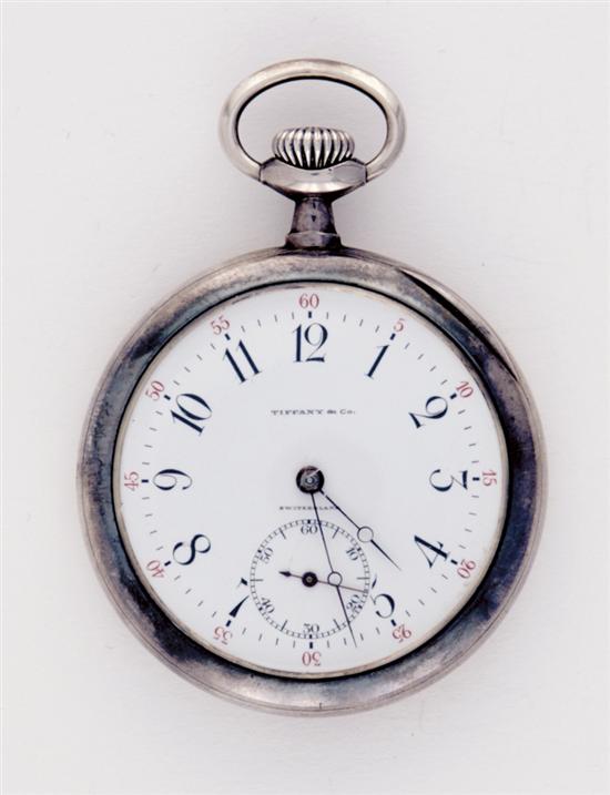 Tiffany & Co sterling cased pocket watch