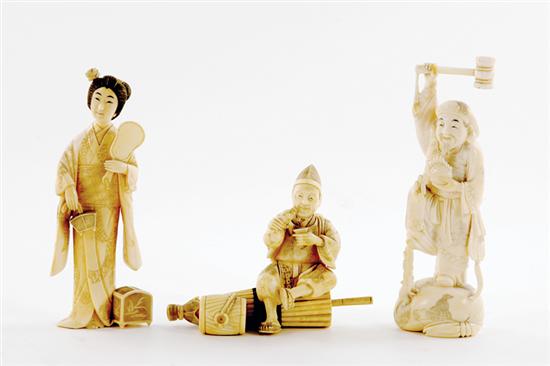 Japanese carved ivory okimono group 135ce0