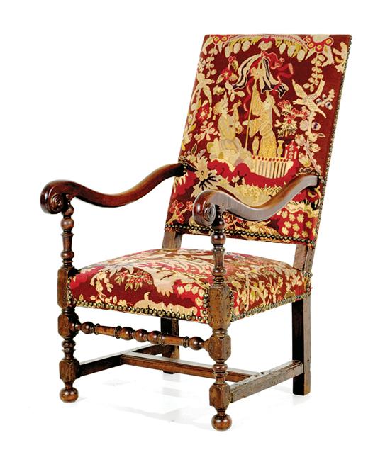 William & Mary needlework upholstered