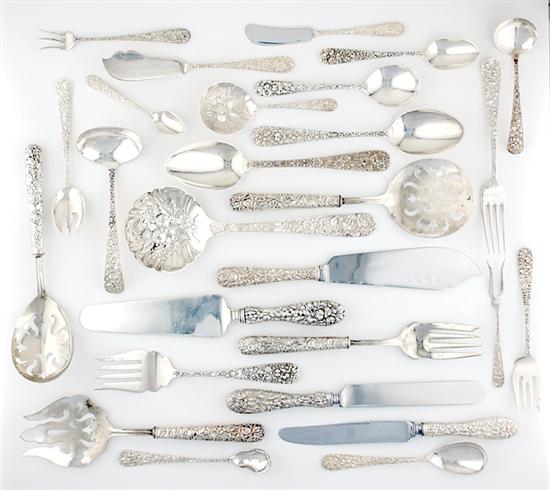 Stieff sterling flatware service circa