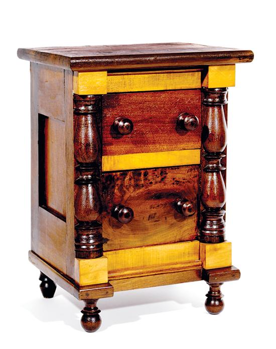 Southern miniature mixed wood chest