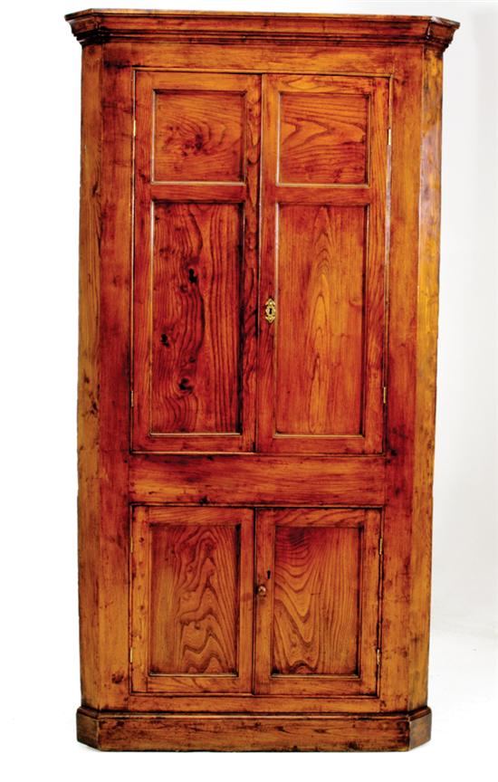 George III elm corner cupboard 135df5