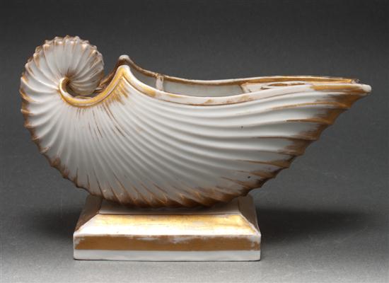 French nautilus shell-form inkwell second