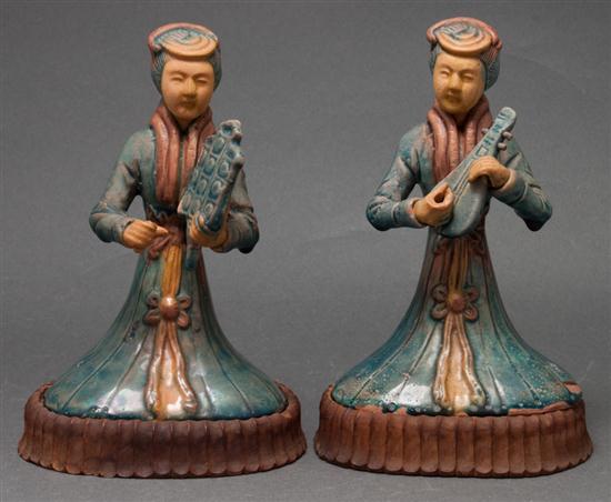 Pair of Chinese painted terracotta 135e9c