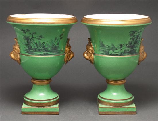 Pair of Samson transfer decorated