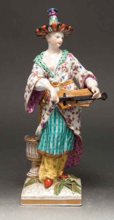 German porcelain Malabar musician female