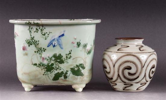 Japanese celadon porcelain jardiniere 135f71