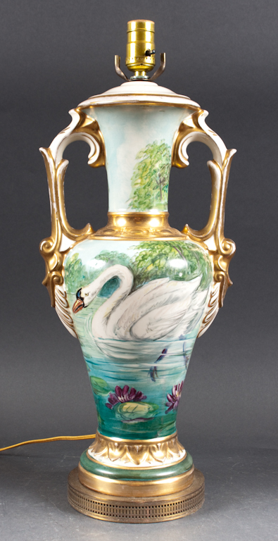 Continental painted parcel-gilt porcelain