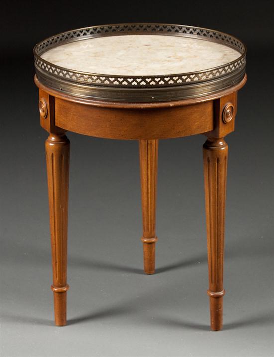 Louis XVI style carved wood marble-top