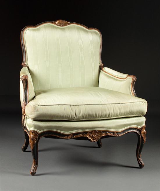 Louis XV style painted parcel giltwood