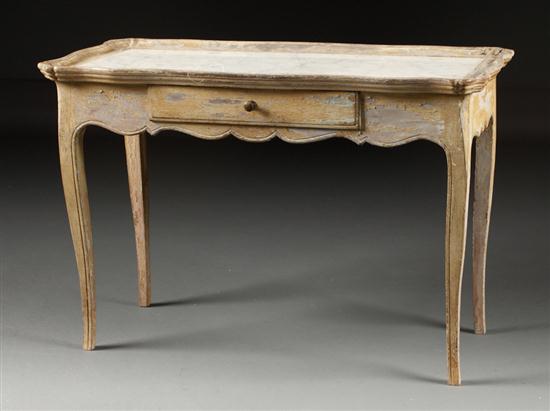 Louis XV style painted wood marble