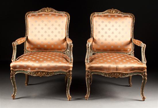 Pair of Louis XV style painted 135fcf