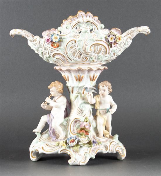 Meissen porcelain figural reticulated