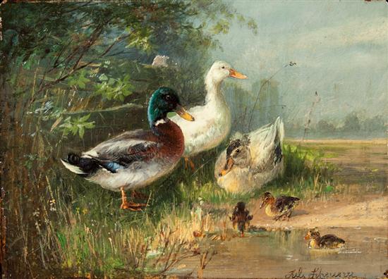 Julius Scheuerer German 1859-1913 Ducks