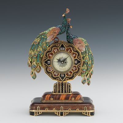 A Jay Strongwater Peacock Clock 1339e2
