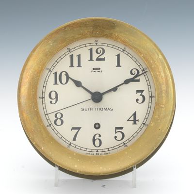 A Seth Thomas Ships Clock Cast 133a03