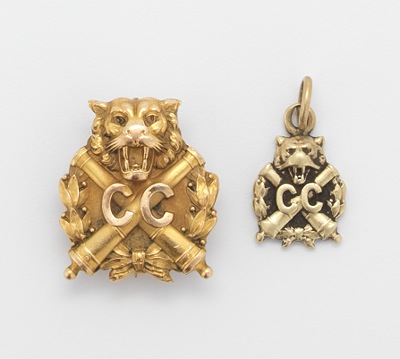 Two 14k Gold Fraternity or Infantry 133a41