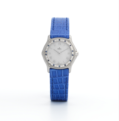 A Ladies Ebel Diamond and Sapphire