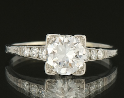 A Ladies' Platinum and Diamond