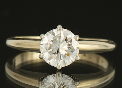 A Ladies' Diamond Solitaire Ring