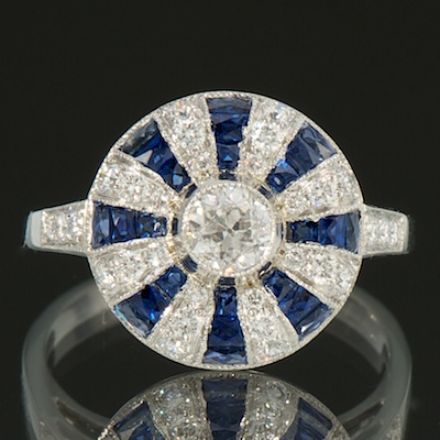 A Ladies Diamond and Sapphire 133a95