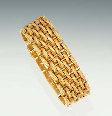 An 18k Gold Strap Bracelet 18k 133aa4