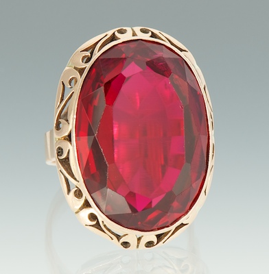 A Large Polish Synthetic Ruby and