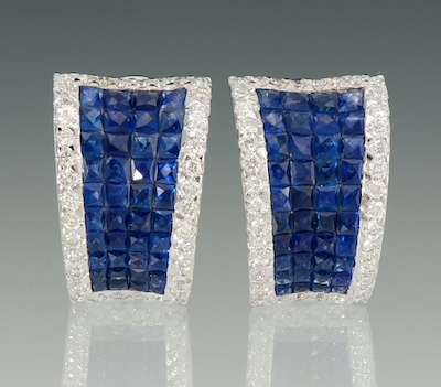 A Pair of Sapphire and Diamond