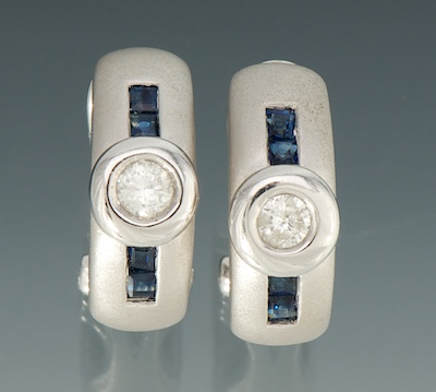 A Pair of Sapphire and Diamond