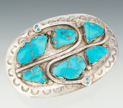 A Zuni Sterling Silver and Turquoise