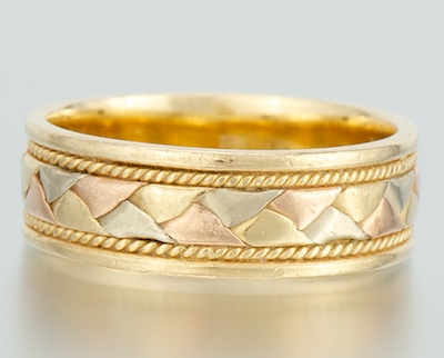 A Gentleman's Tri Color Gold Band