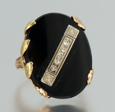 A Two-Color Gold Onyx and Diamond