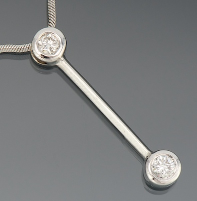 A Ladies' White Gold and Diamond