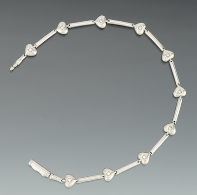 A White Gold and Diamond Bracelet